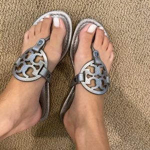 Tory Burch Miller sandals in silver